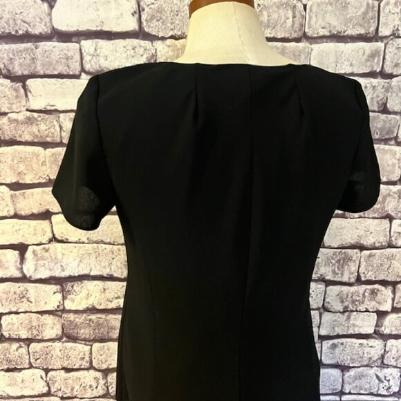 Jones Wear Black Short Sleeve Fully Lined Dress Size 10 - Picture 7 of 9